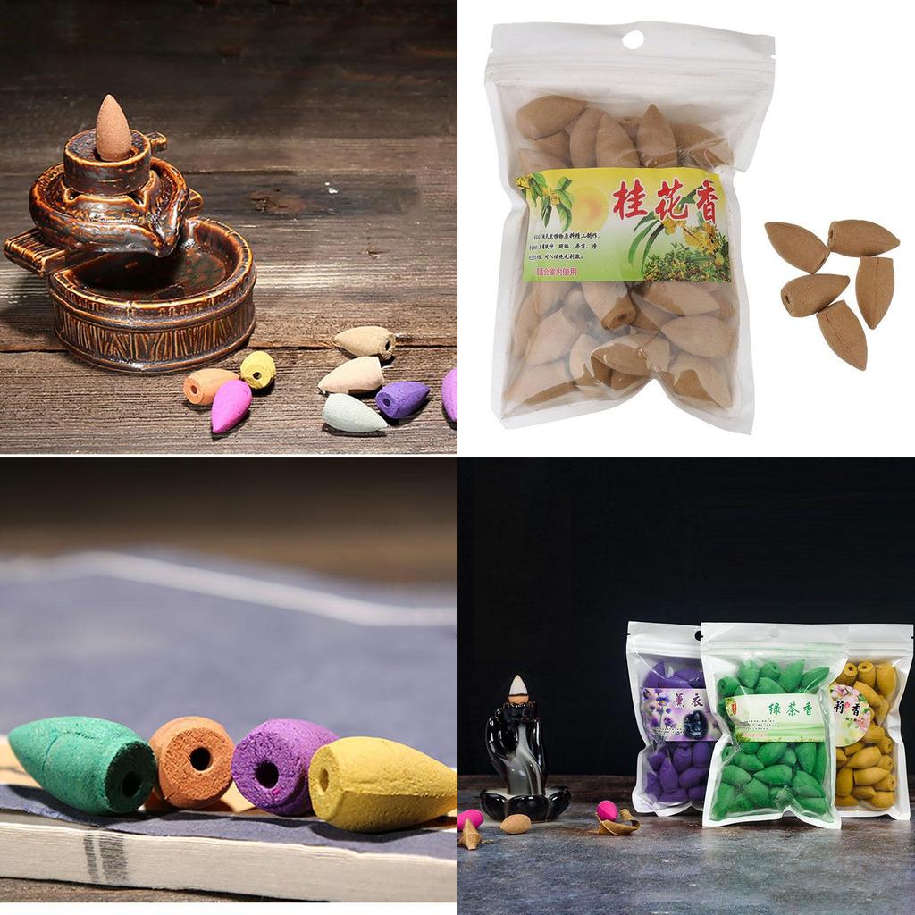 Изысканная буддийская курильница с обратным потоком дыма, керамическая глазурь, держатель для конусов