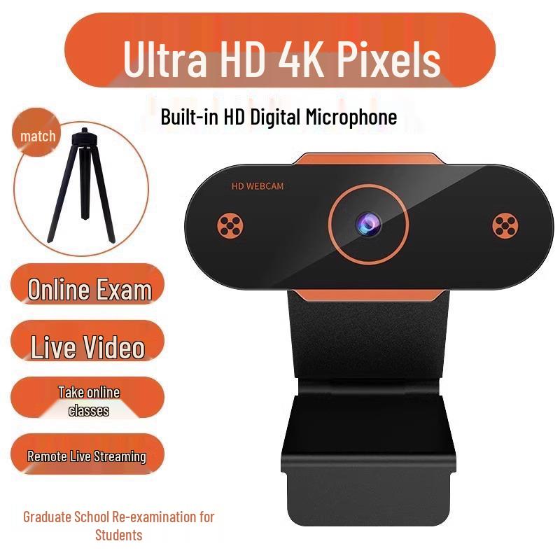 HD Webcam with Integrated Microphone for Desktop, Laptop, and Live Streaming.