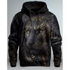 Graphic Lion Men's Fashion 3D Print Hoodie Streetwear Hoodies Long Sleeve Hooded Print Front Pocket Spring Hoodie Sweatshirt