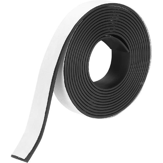 MECCANIXITY Магнитная лента 16,4 фута x 3/8" Ширина x 1/16" Толщина Магнитная лента Наклейки Самоклеящиеся для Белых досок Холодильника и DIY