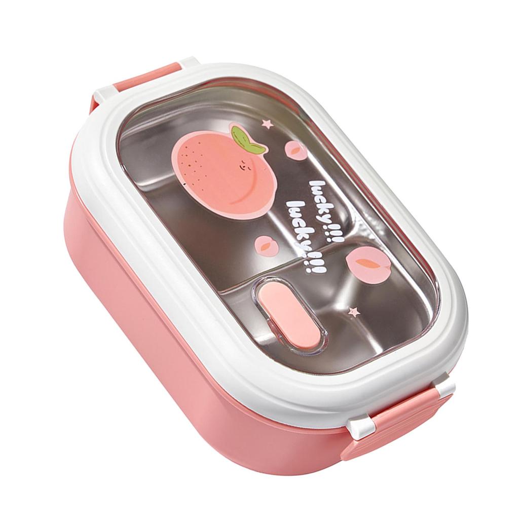 Bento Lunch Box Portable Safe Leakproof Divided Stainless Steel Thermal Lunch Box for Students School Office