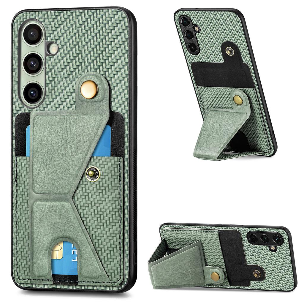 For Samsung Galaxy A56 5G Case with K-Shaped Kickstand Leather Phone Back Cover