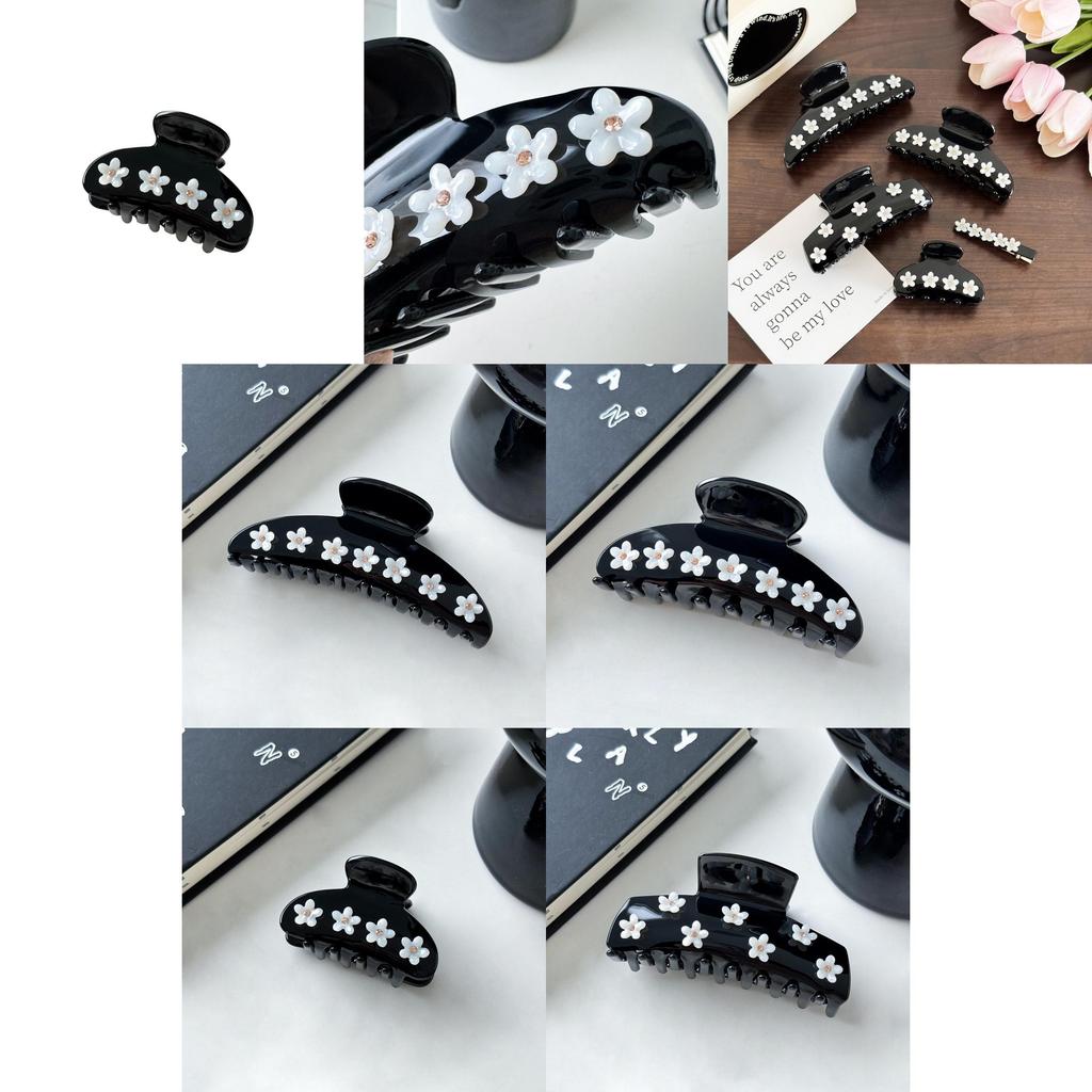 Роскошная большая заколка для волос в виде цветка, очаровательный зажим из ацетата и страз для женщин