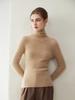 Women's Pure Cashmere Long Sleeve Sweater - New Autumn/Winter Stylish Base Layer with Stack Collar