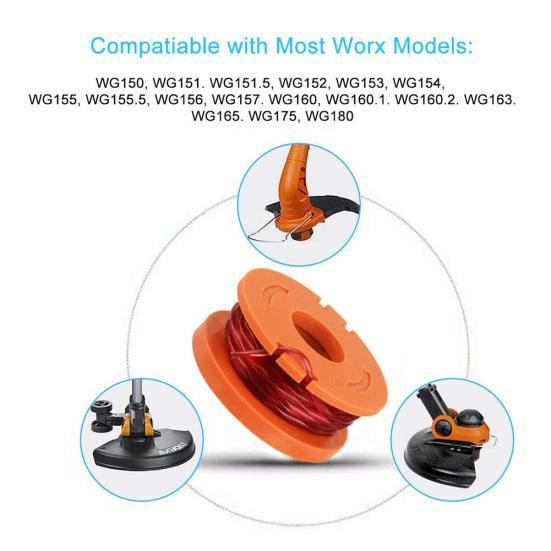 4/6 шт. сменные детали лески для катушки, триммер для травы с крышкой для WORX WA0010