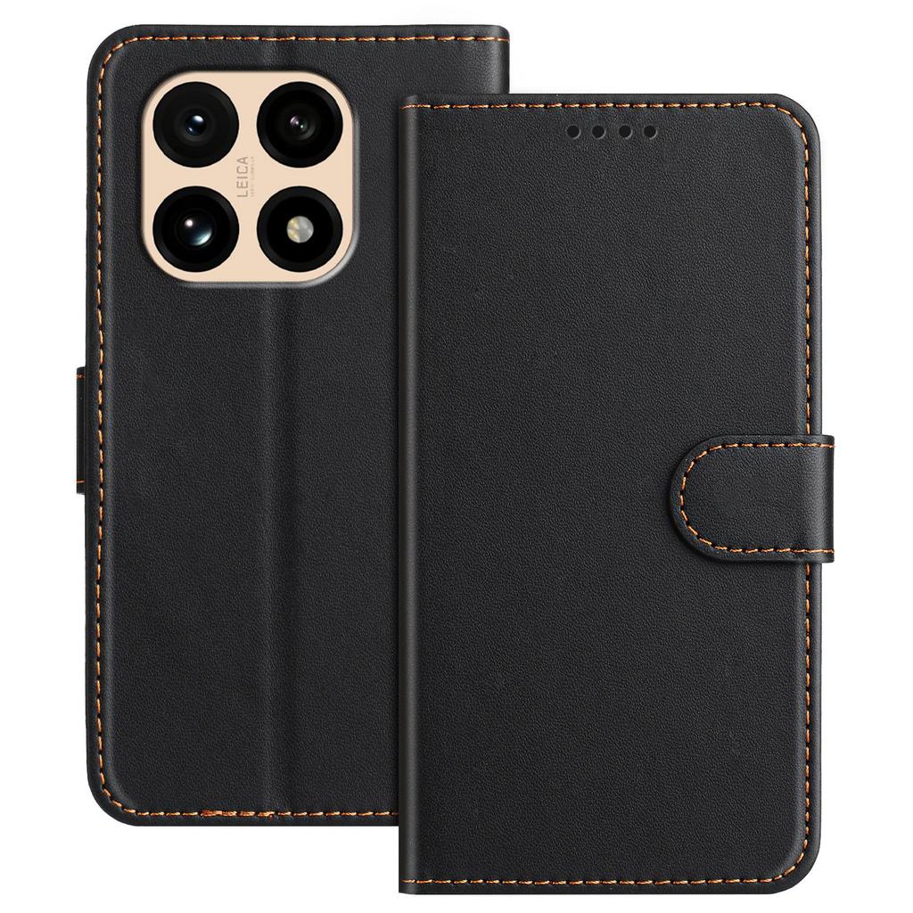 Для Xiaomi 15T Кожаный чехол Кошелек Подставка Однотонный Противоударный Чехол для телефона