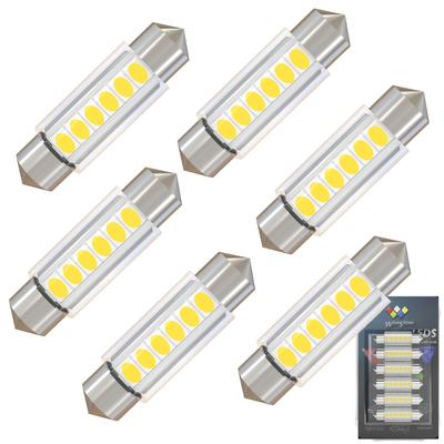 WiseShine DC 36 мм 6418 Светодиодные лампы Натуральный белый Супер яркие 6411 C5W DE3425