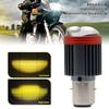 Motorcycle BA20D LED Headlight Dual-Lens Projector Headlamp Scooter Motorbike Spotlight Bulb DRL Hi/Lo Beam Bulbs for E-Bike ATV