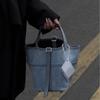 Chic Denim Cloth Bucket Bag for Women  New Vintage Large Capacity Handbags Elegant Commute Shoulder Underarm Bags