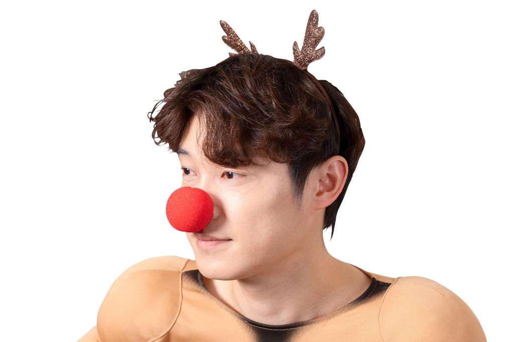 Косплей Рождественский мускулистый олень Коричневый [Прозрачный камень] Мужской