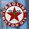 Винтажный круглый металлический плакат Texaco Oil Настенное искусство для гаража