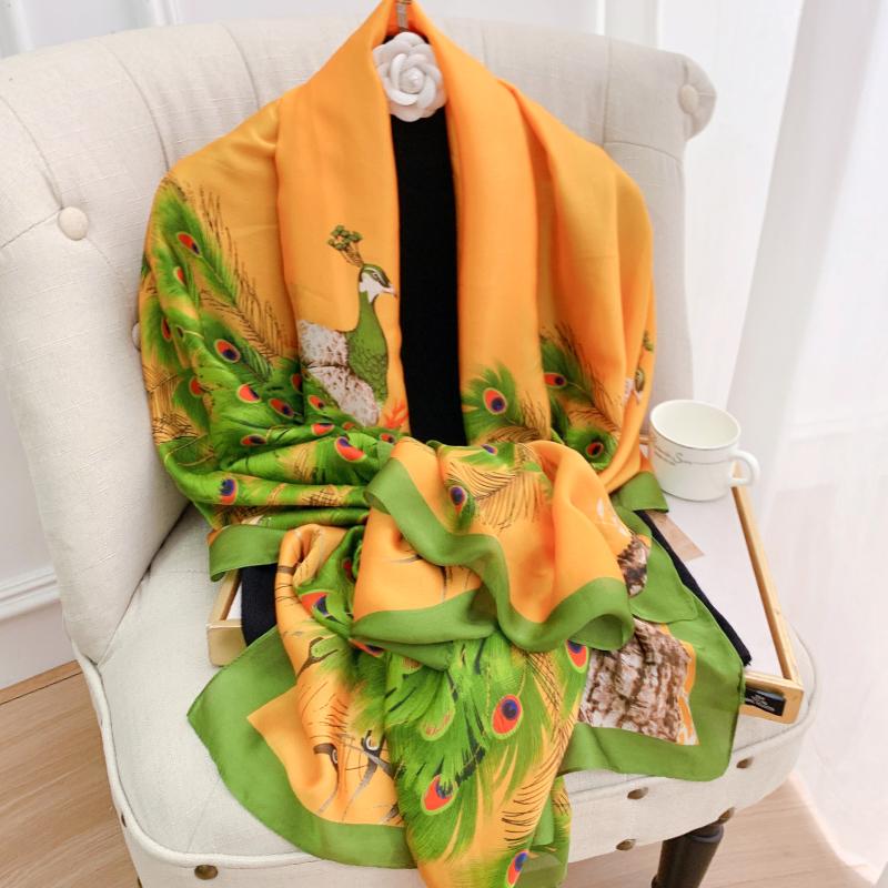 Luxury Brand Women Scarf Fashion Print Silk Scarves Summer Shawls And Wraps Soft Pashmina Lady Bandana Foulard Hijabs