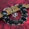 Beautiful Natural Silver Sheen Obsidian 925 Solid Sterling Silver Necklace With Adjustable Chain, Handmade Gemstone Jewelry Necklace