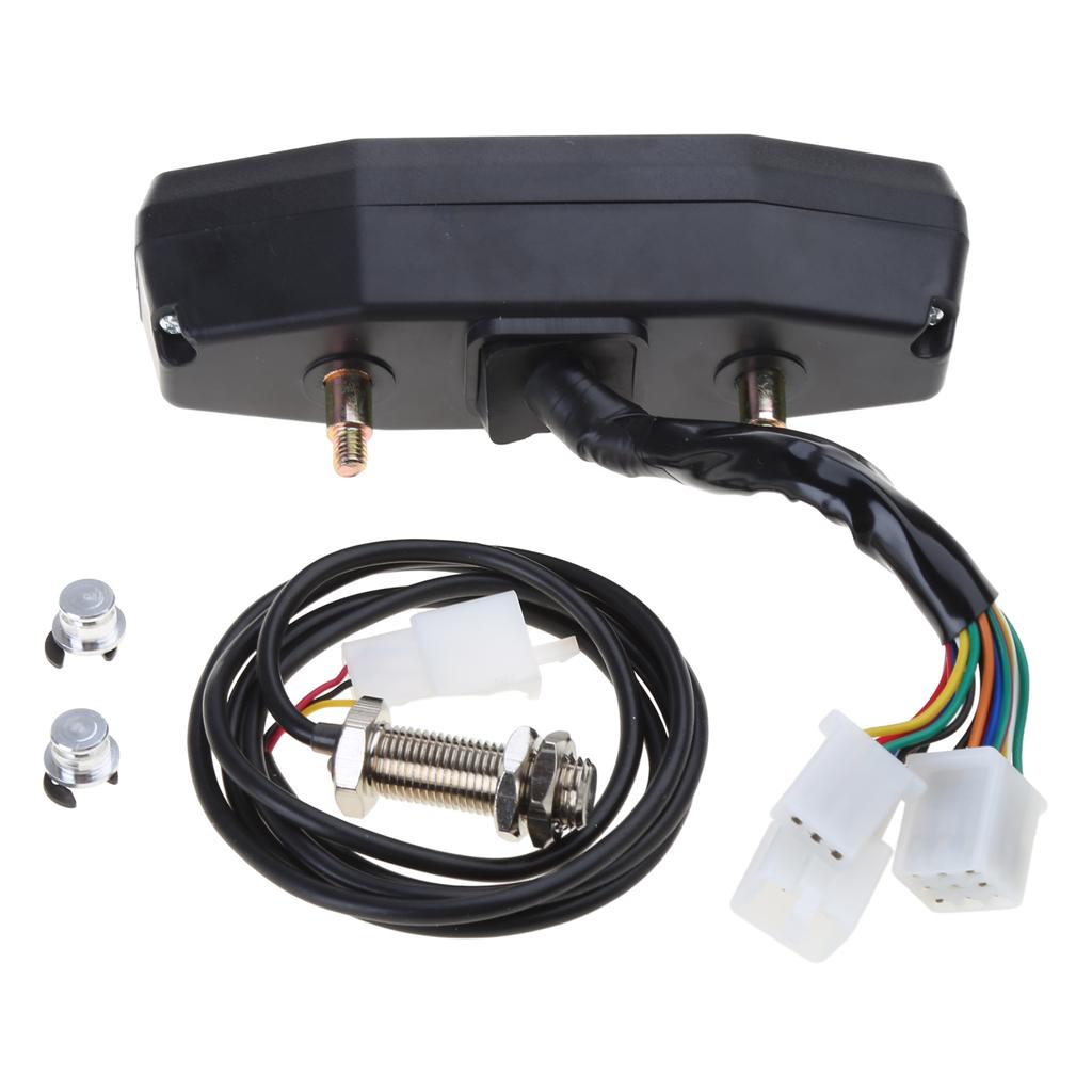 Мини универсальный ЖК-цифровой мотоциклетный счетчик спидометр цифровой одометр электрический мотоцикл тахометр простая установка