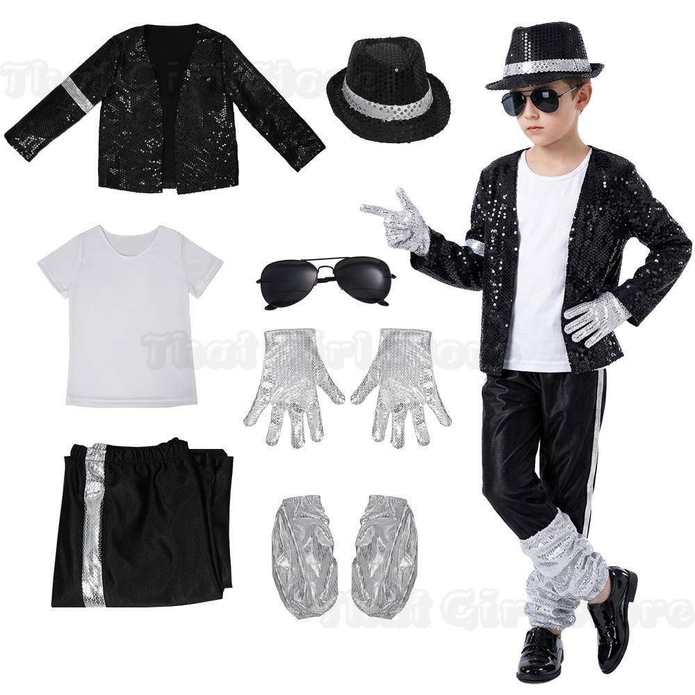 Костюм для Хэллоуина Косплей для Шоу Выступления Вечеринки Майкл Джексон Знаменитости День Рождения Карнавал Billie Jean Поп-звезда MJ костюм