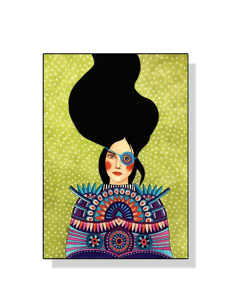 Абстрактный цветок женщина девушка волосы модный плакат холст живопись скандинавская настенная картина для современной гостиной украшения дома