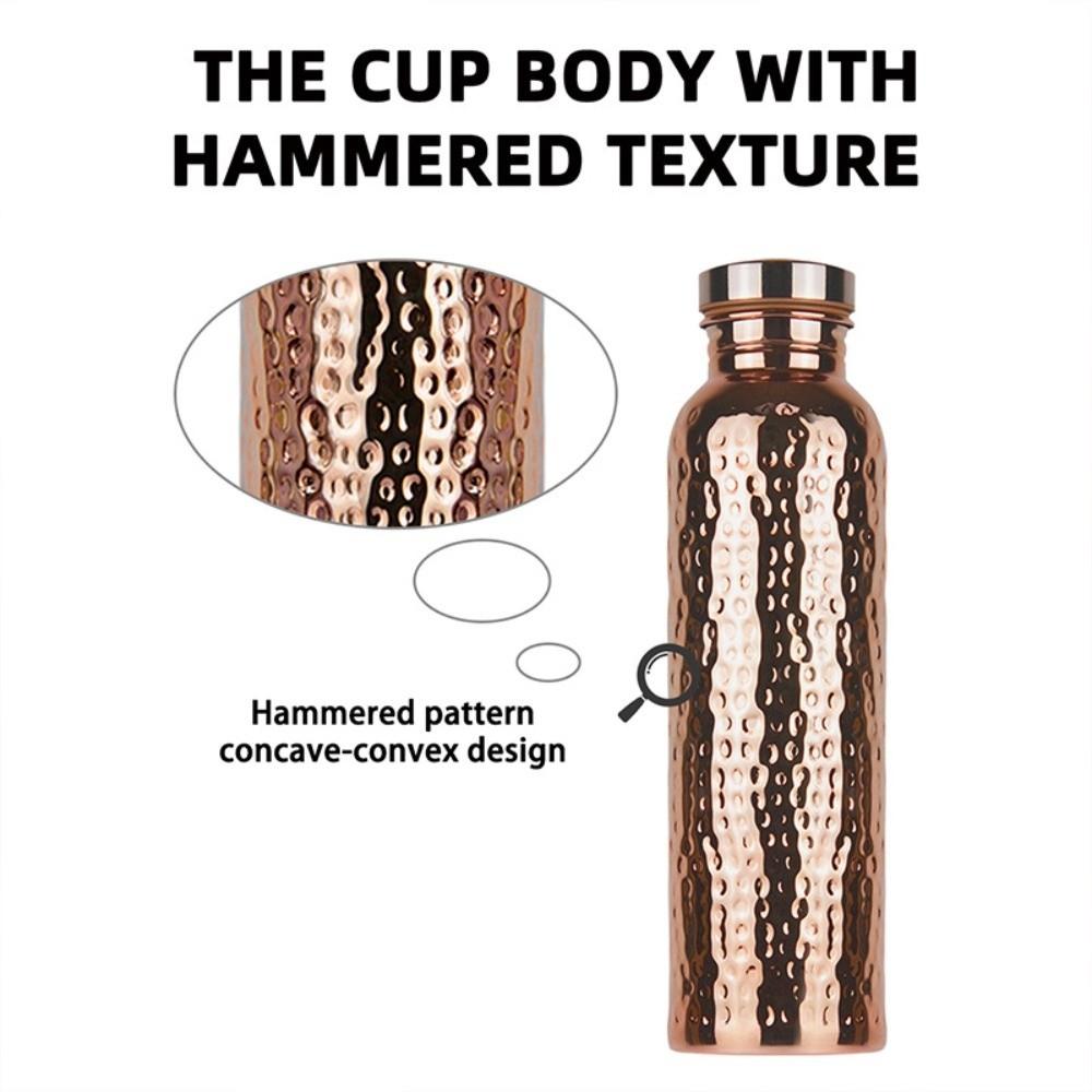 800ML Electroplated Copper Water Bottle Leakproof Sports Water Bottle Outdoor Cycling