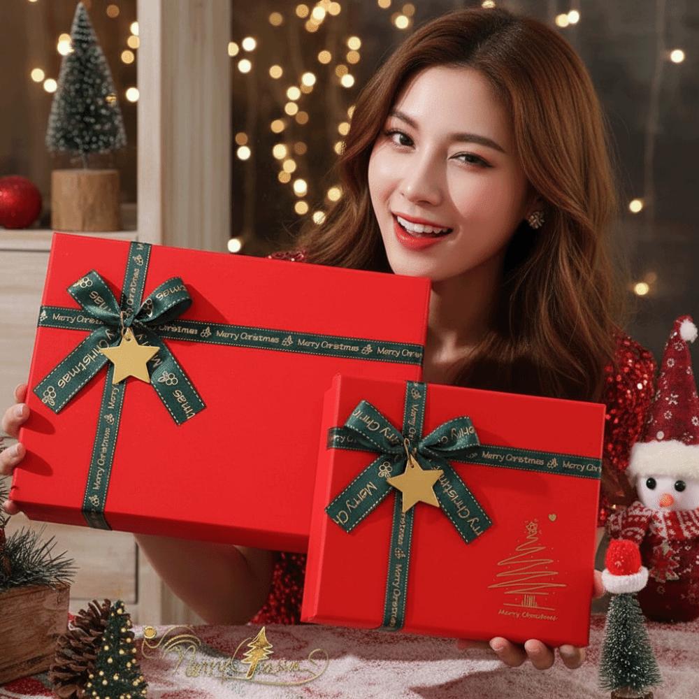 Premium Quality Christmas Gift Box Thick Cardboard Empty Birthday Box Family Gathering