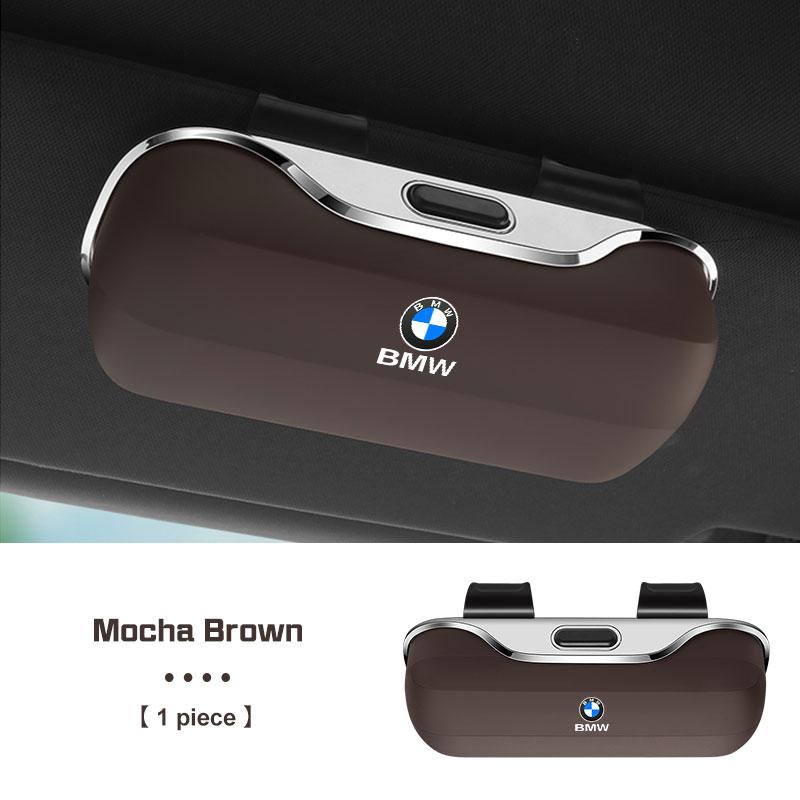 VYGI3 Car Visor Glasses Box Portable For BMW X1 X2 X3 X5 X4 X6 X7 1 3 5 7 Series F40 E90 G20 G30 G38 Sunglasses Holder Eyeglasses Case