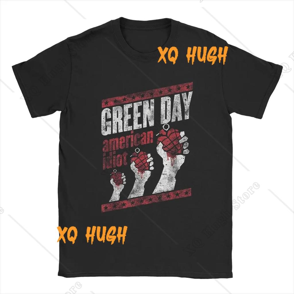 Мужские футболки Green Days Fresh Dookie Saviors Hip Hop Fans Gift 100% Cotton Tops Short Sleeve Round Gate Tee Plus Size T-Shirt