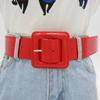 Summer Fashion Female Belts New Designer Patent Leather Waist Band Waist Sealing Wide Red Needle Buckle Ladies Casual Dress Belt 