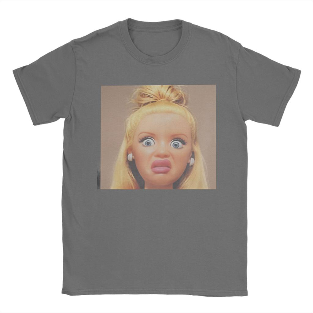Funny Doll Print Pure Cotton T Shirt For Couple Summer Y2K Basic TShirts ONeck Trending Tee Shirt Oversized Design Tops