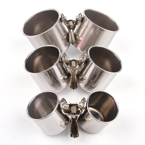 Кормушка для птиц с зажимом, нержавеющая сталь, кормушка для попугаев, миска для воды, устойчивая к грызению, легкая