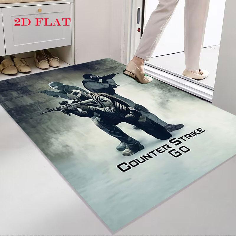 Постер Counter-Strike 2 Ковер для гостиной, спальни, дома, украшение для дивана, нескользящий коврик для детских игр
