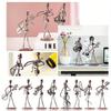 Elegant Metal Guitarist Handcrafted Statue - Iron Music Sculpture, Perfect Choice for Home and Office Decor, Ideal Gift for Music Lovers