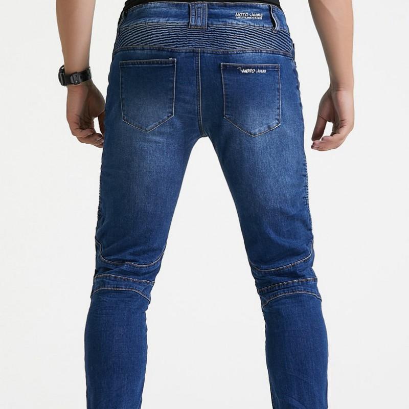 Men Women Motorcycle Riding Jeans Pants Protective Cut Resistant Slim Fit Denim Trousers Harley Style Bikes