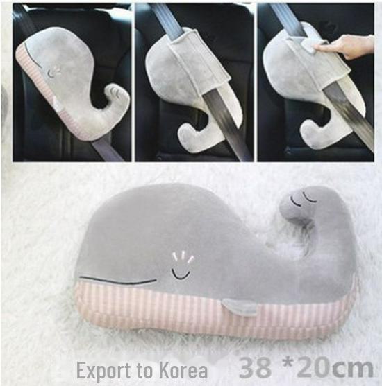 Чехол на плечо ремня безопасности корейского автомобиля: Милая мультяшная подушка и протектор для шеи для детей