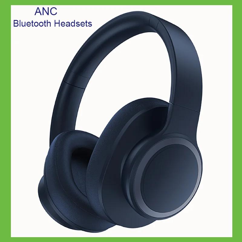 Наушники с активным шумоподавлением Беспроводные гарнитуры Bluetooth Активное шумоподавление с микрофоном Наушники для музыки Игровые спортивные наушники Складные P3960