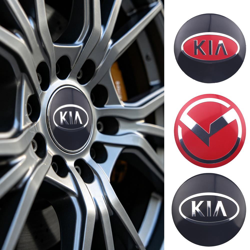 56/60MM Car Badge Wheel Center Cover Stickers Hub Cap For KIA Sportage GT RIO Ceed Picanto Pegas Sorento Niro Soul Cerato K5 K3CH0