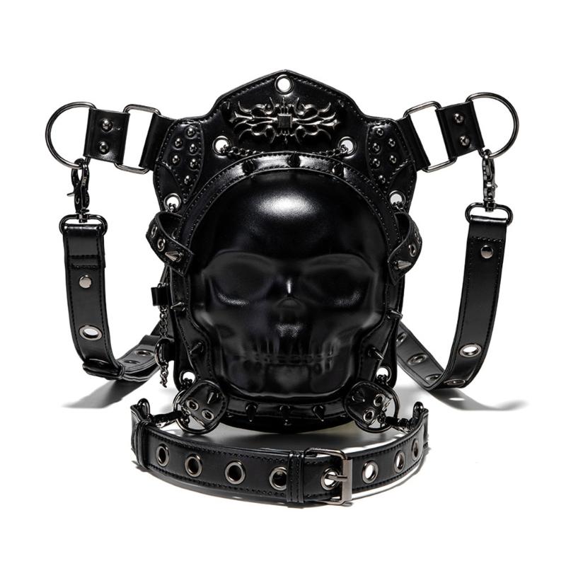 Поясная сумка Steampunk Punk Rock Многовариантная сумка-рюкзак Нагрудная сумка Сумка-кобура на ногу Сумка через плечо