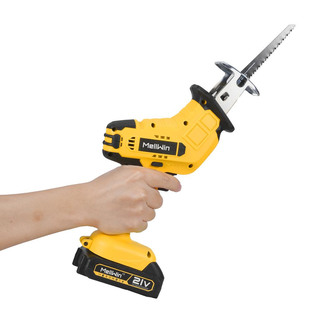 MELLWIN Аккумуляторная электрическая сабельная пила Ручная пила для резки дерева, металла, труб Электропила Инструмент для аккумулятора Makita 18V Штифт