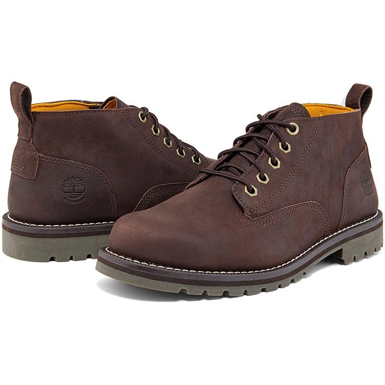 Timberland Водонепроницаемые ботинки-чукка Redwood Falls Широкой посадки 'Темно-коричневая натуральная кожа' Мужские A44MGW