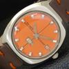 VINTAGE TENES AUTOMATIC SWISS MENS ORANGE COLOR DIAL WATCH A700147-5 R201-a700147