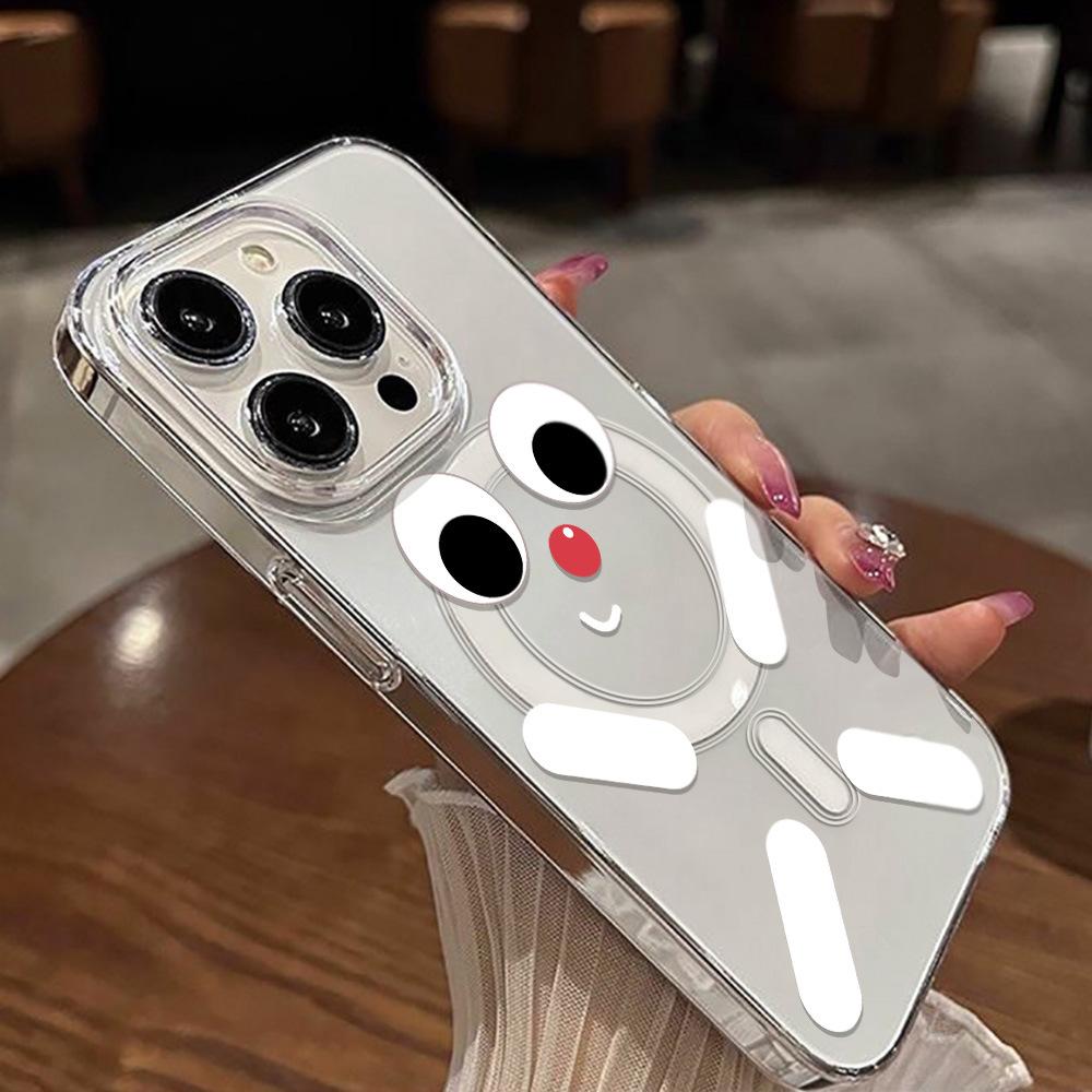 Funny Fun Eyes Suitable for Samsung S25Ultra Magnetic Mobile Phone Case S24 FE Simple S23/S24 Hard Case