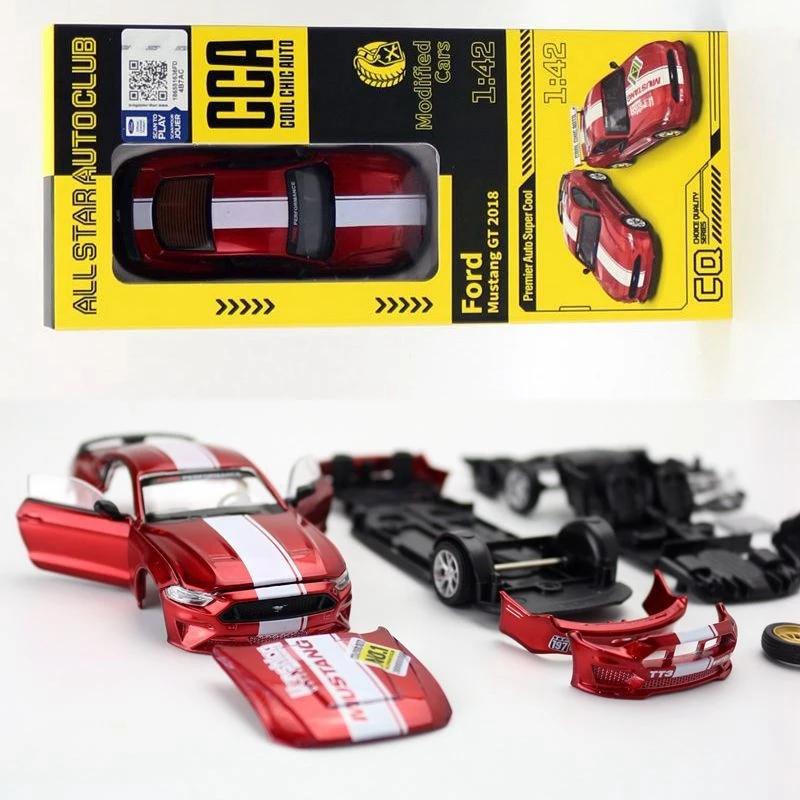 1/42 Scale Ford Mustang GT 2018 Assembled Version Super Racing Toy Car for Kids Toddler Boys Girls Gift Collection