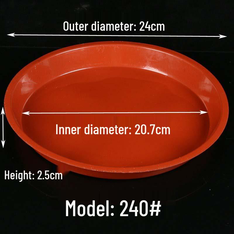 Thickened Round Plastic Flower Pot Water Tray - Large Draining Base for Succulents & Golden Pothos.