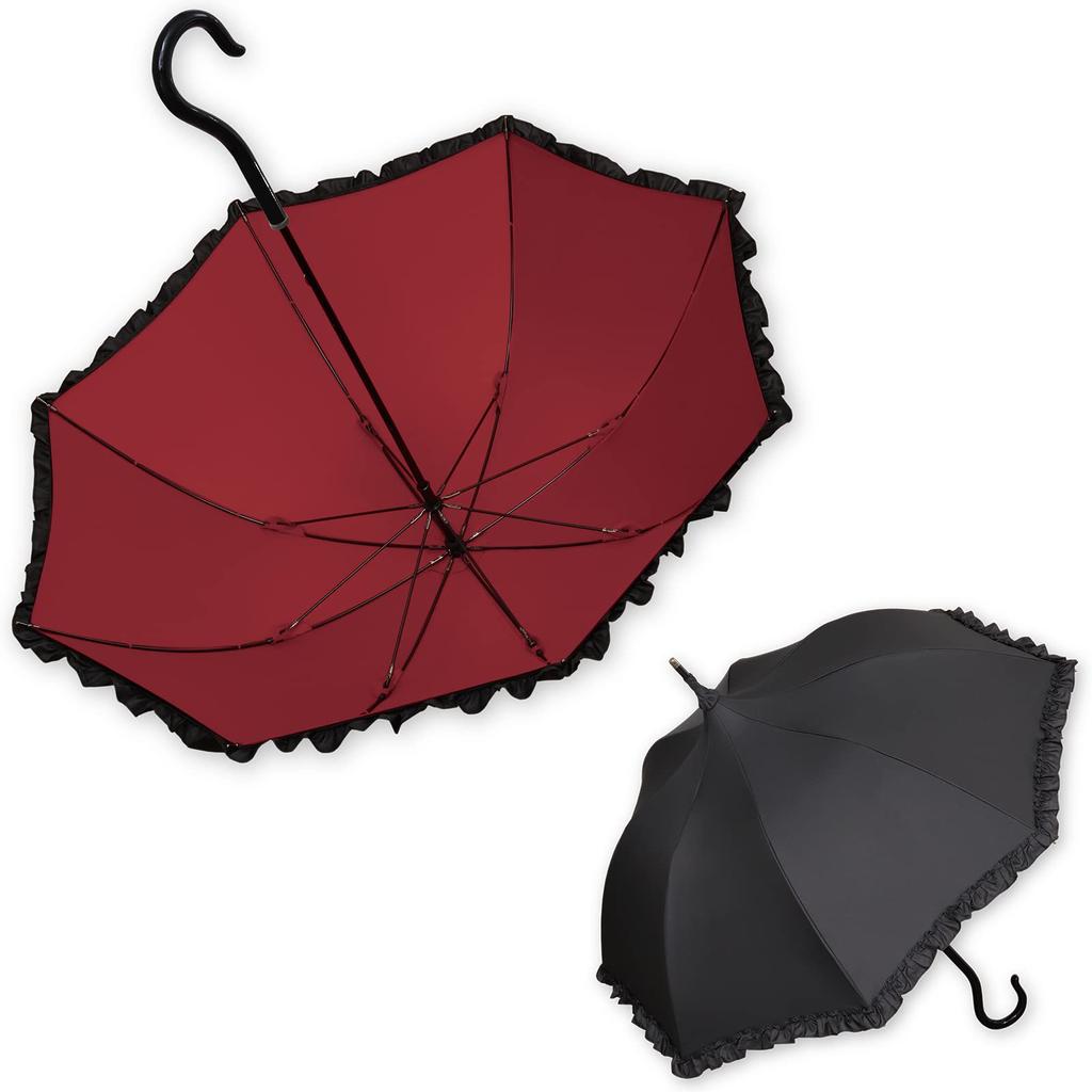 Light for Both Sunny and Rainy UV Rain Short Size Rosee Wine Red First-class Blocking, Days, Protection, Umbrella, Parasol, 47cm, - (Rose)