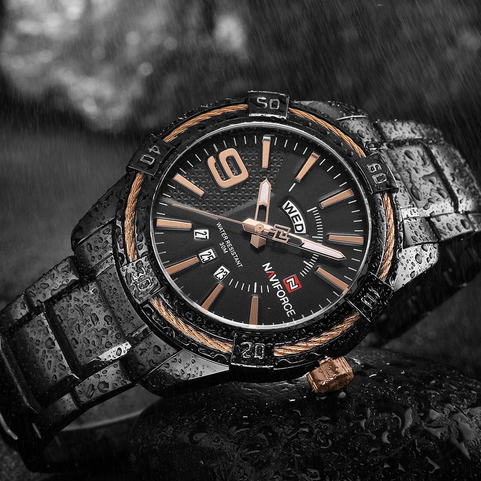 Мужские кварцевые часы из нержавеющей стали