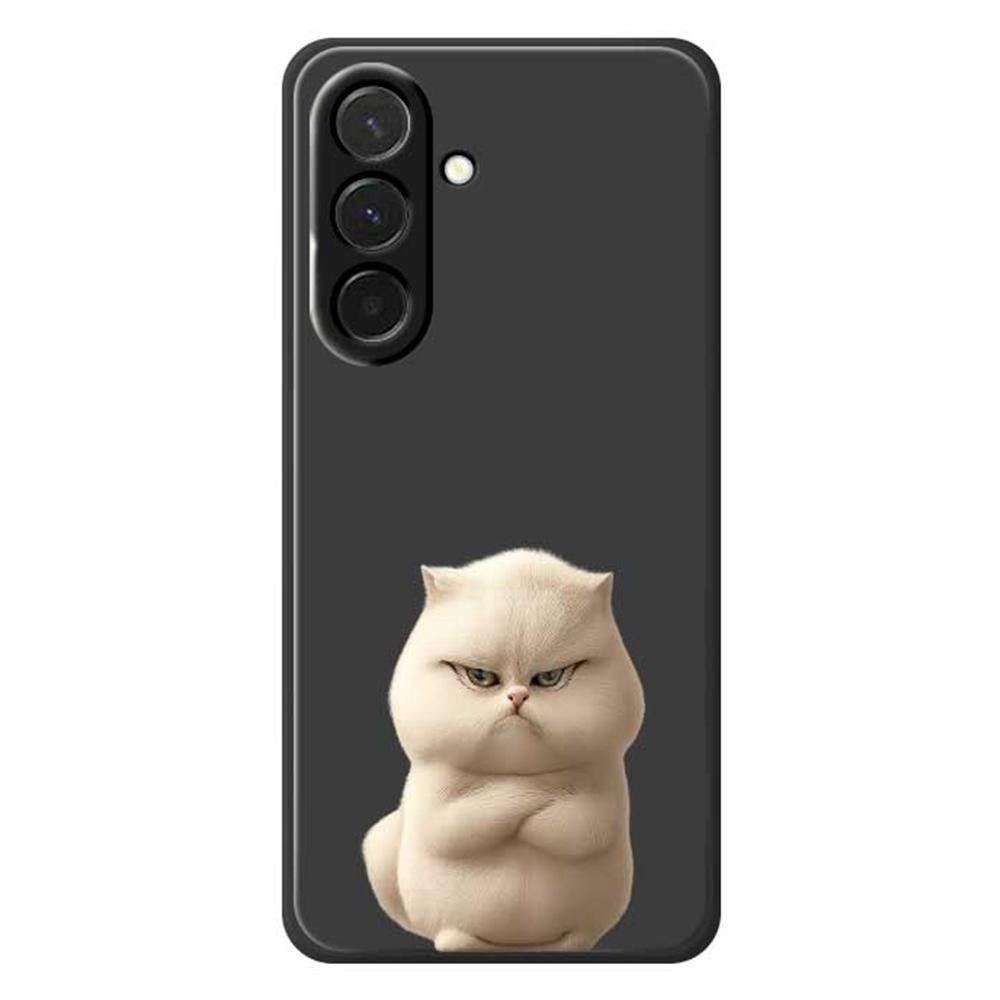 Чехол для Samsung Galaxy A36 5G с принтом «Злой кот», с прямыми краями, из ТПУ, задняя крышка телефона