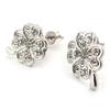 [J7032] - White 'Clovers' Designer Earrings