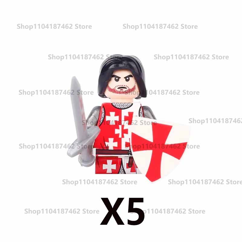 Средневековый Военный Замок Рыцарь Армия Набор Строительные Блоки Зеленый Дракон Воин-волк Война Роз Боевой Конь Оружие Кирпичные Игрушки