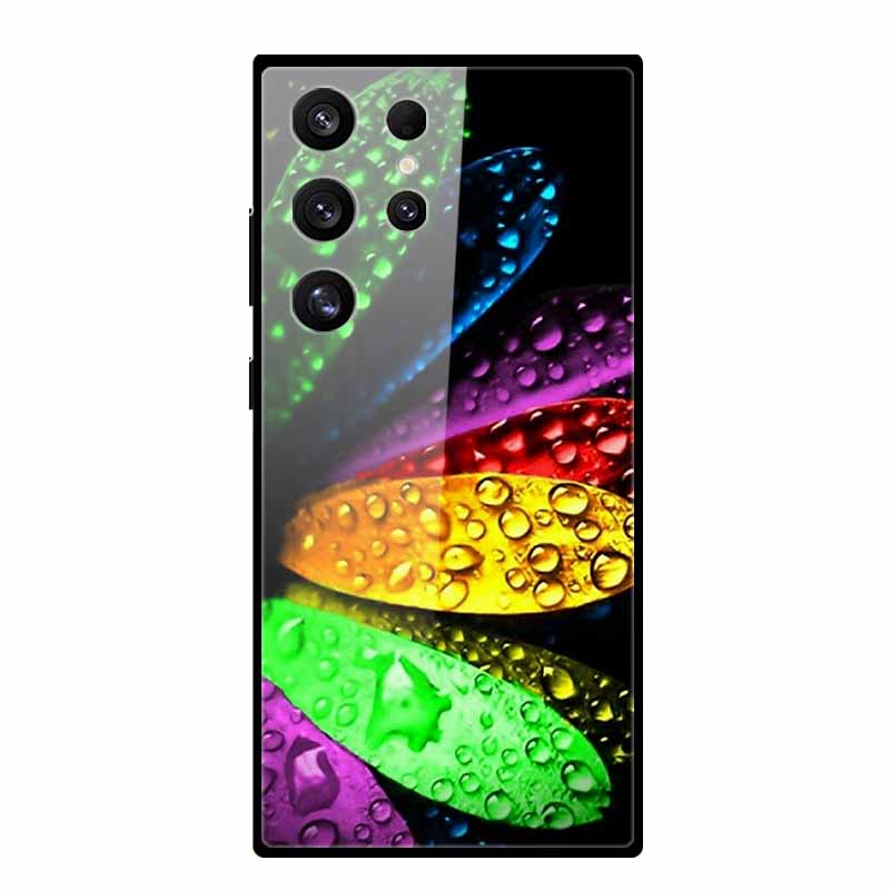 Для Samsung Galaxy A55 A51 A71 A72 A32 A33 A73 A52 A54 A53 5G Жесткий Закаленный Стеклянный Чехол для Телефона Модный Крутой Дизайнерский Щит