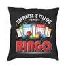 Bingo Queen Cushion Covers Best Play Bingo Soft Velvet Nordic Pillow Cases Decor Home