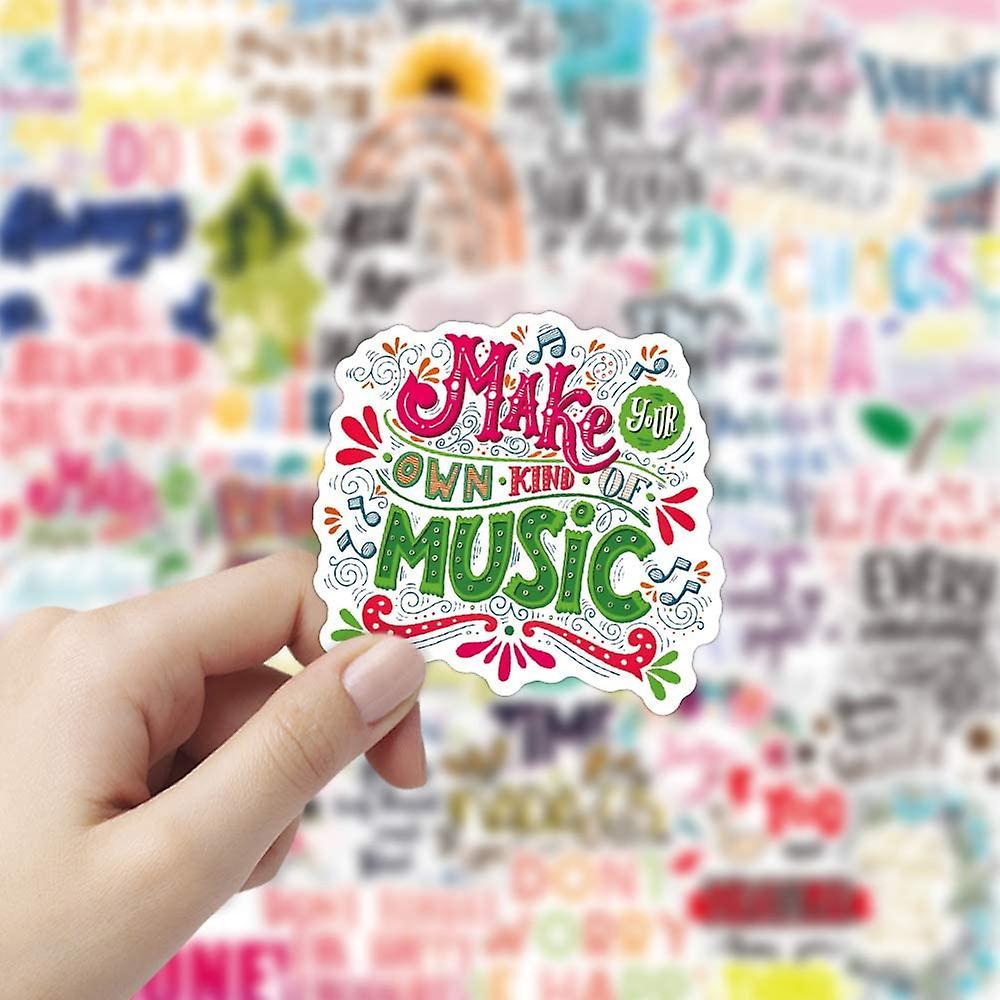 Inspirational Stickers Pack 50Pcs, Waterproof Vinyl Stickers for Water Bottle Hydro Flask Scrapbook Laptop, Reward Motivational Stickers for Students,