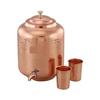 8 Litre Hammered Copper Water Dispenser (Matka) Container Pot with 2 Pure Copper Glasses Pure Copper and Ayurvedic Health Benefits
