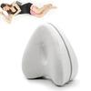 Leg Knee Pillow Memory Foam Leg Pillow with Elastic Strap Ergonomic Knee Cushion with Washable Cover for Side Sleepers Soothing Pain Relief